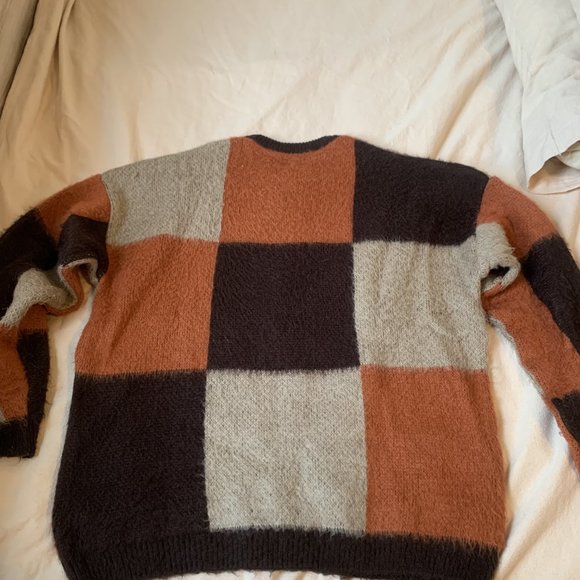 Design Fluffy Knit checkerboard sweater - Picture 2 of 2
